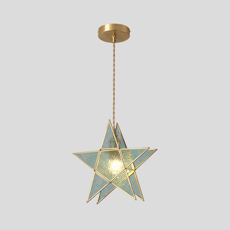 Delira Hanglamp Tiffany Glas Messing Plafondplaat