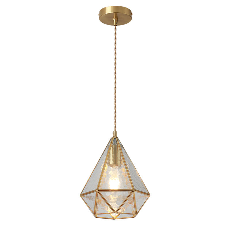 Delira Hanglamp Tiffany Glas Messing Plafondplaat