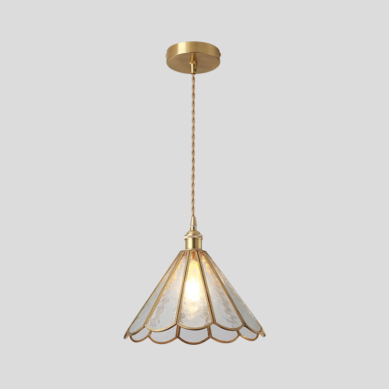 Delira Hanglamp Tiffany Glas Messing Plafondplaat