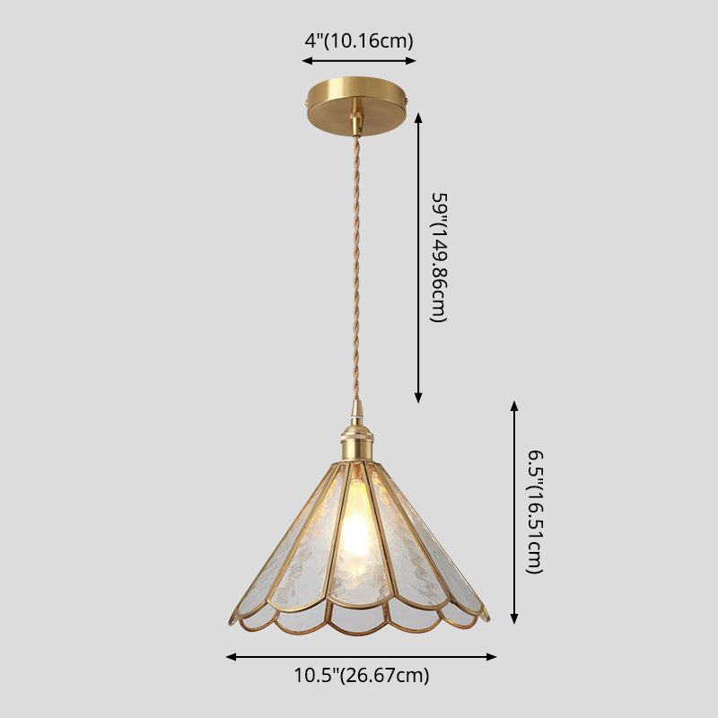 Delira Hanglamp Tiffany Glas Messing Plafondplaat