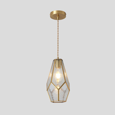 Delira Hanglamp Tiffany Glas Messing Plafondplaat