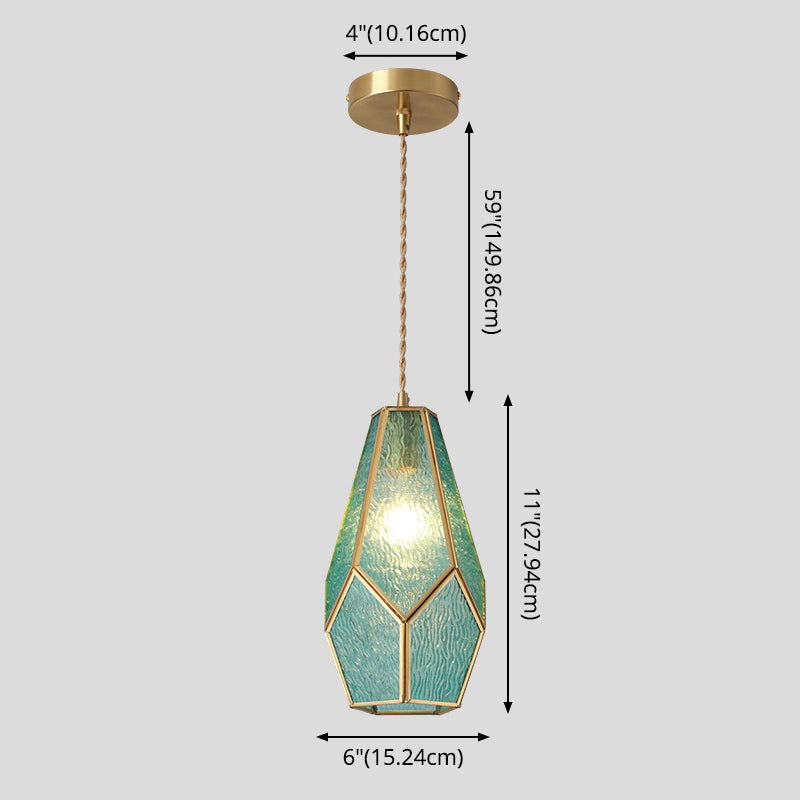 Delira Hanglamp Tiffany Glas Messing Plafondplaat