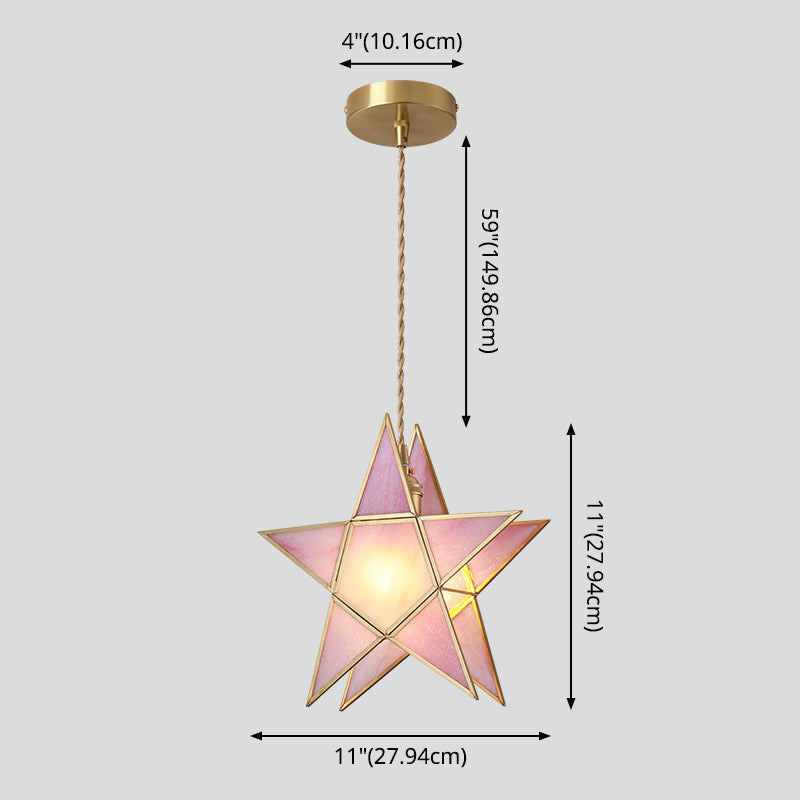 Delira Hanglamp Tiffany Glas Messing Plafondplaat