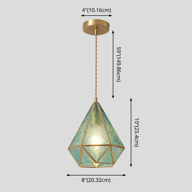 Delira Hanglamp Tiffany Glas Messing Plafondplaat
