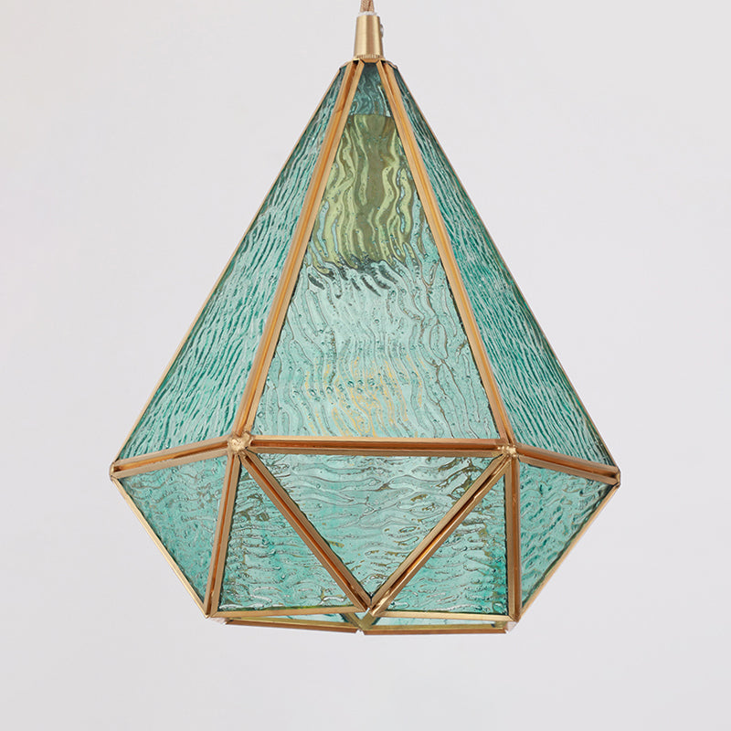 Delira Hanglamp Tiffany Glas Messing Plafondplaat