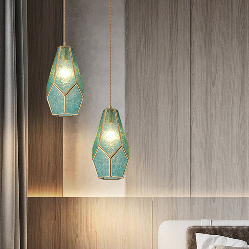 Delira Hanglamp Tiffany Glas Messing Plafondplaat