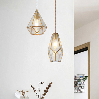 Delira Hanglamp Tiffany Glas Messing Plafondplaat