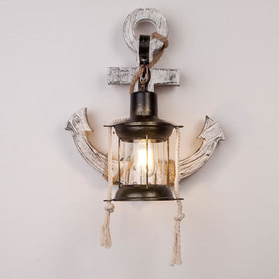 Delira Wandlamp Anker Hout Industrieel