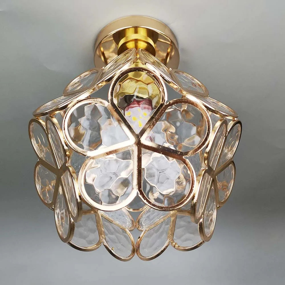 Delira Plafondlamp Glazen Bloemmotief