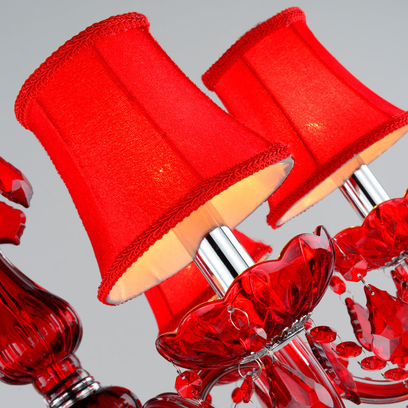 Delira Kroonluchter Kristal Rood Modern