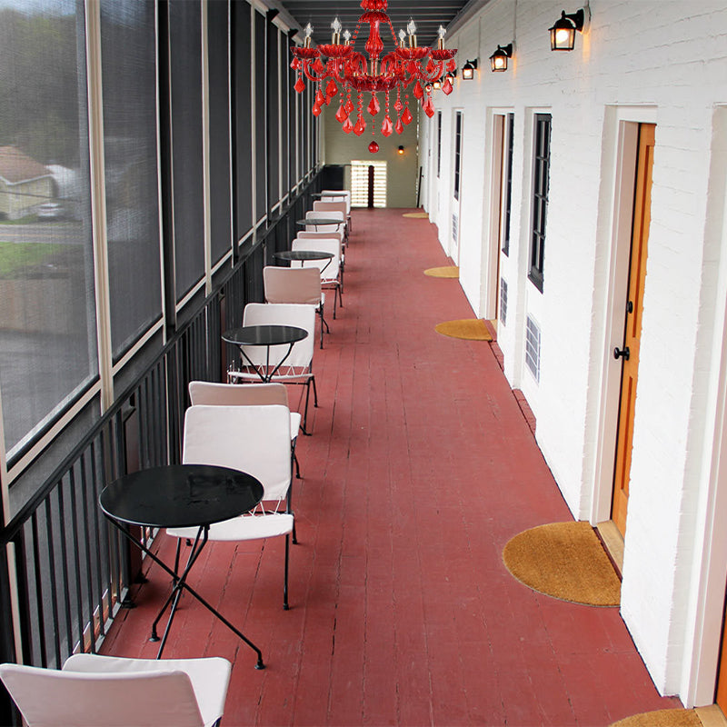 Delira Kroonluchter Kristal Rood Modern