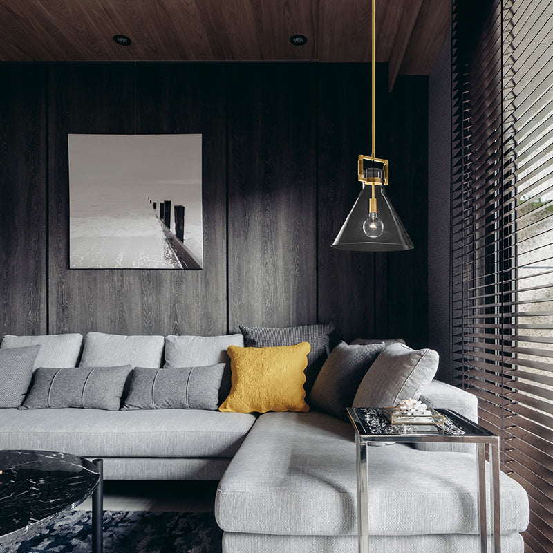 Delira Hanglamp Messing Glas Modern