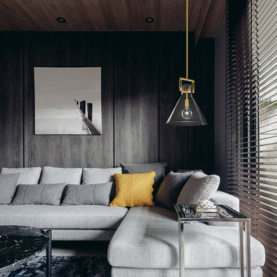 Delira Hanglamp Messing Glas Modern