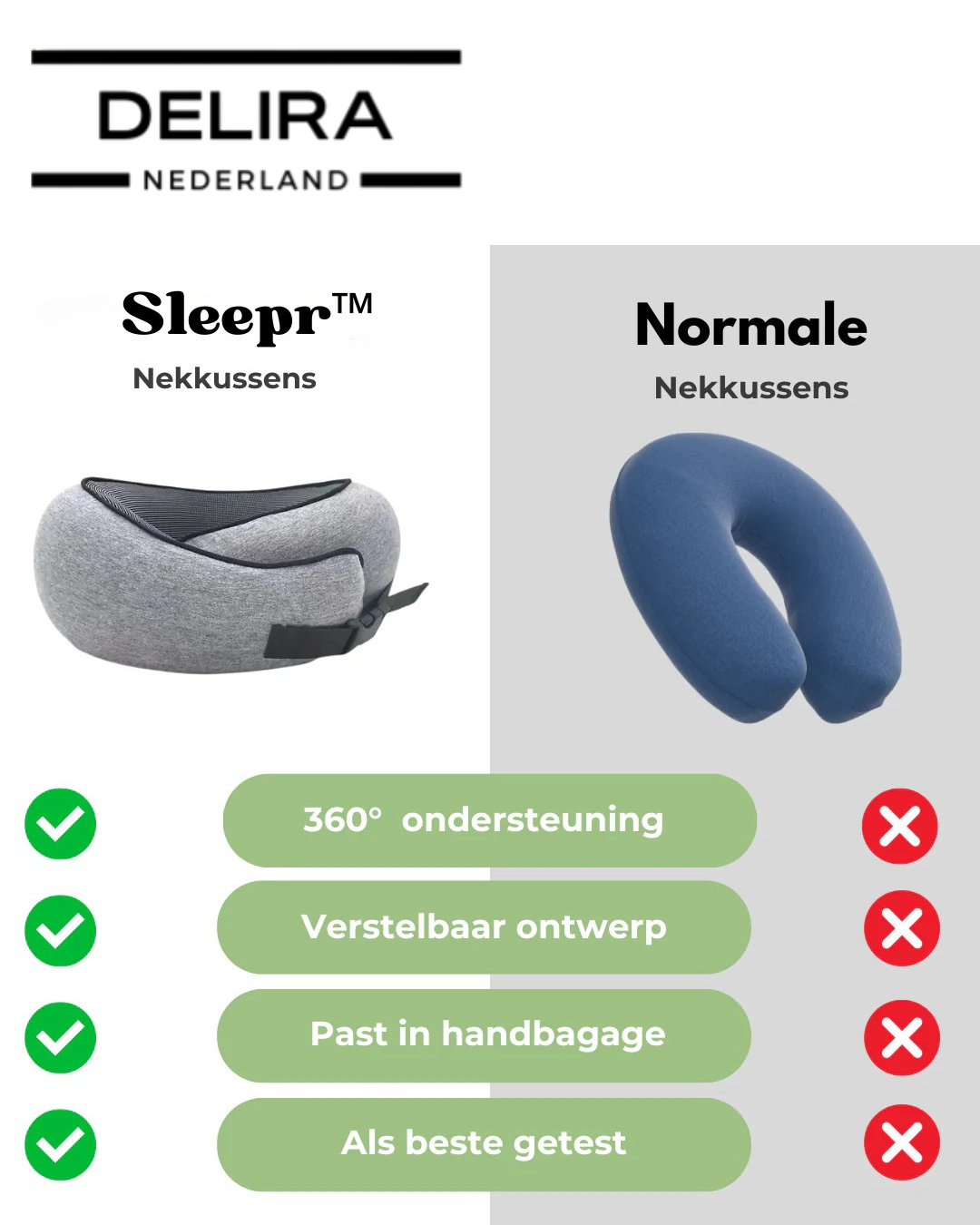 Sleepr™ – De #1 Neksteun voor Pijnvrij Reizen &amp; Ultiem Comfort