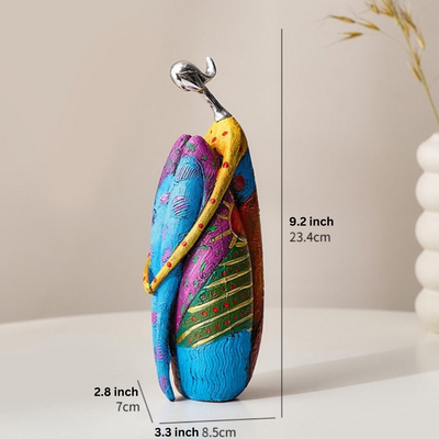 Delira Beeldje Kleurrijke Vrouw Abstract Handgemaakt Kunstobject