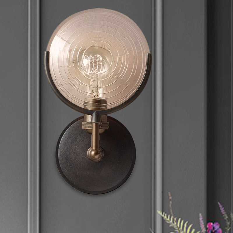 Delira Wandlamp Metaal Glasbol Zwart