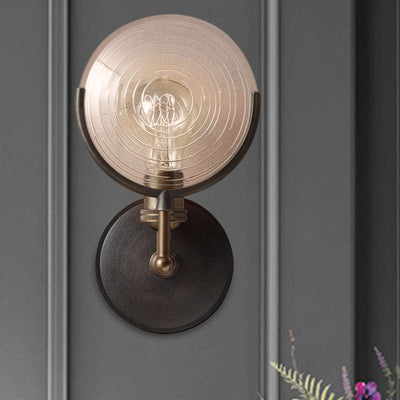 Delira Wandlamp Metaal Glasbol Zwart