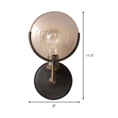 Delira Wandlamp Metaal Glasbol Zwart