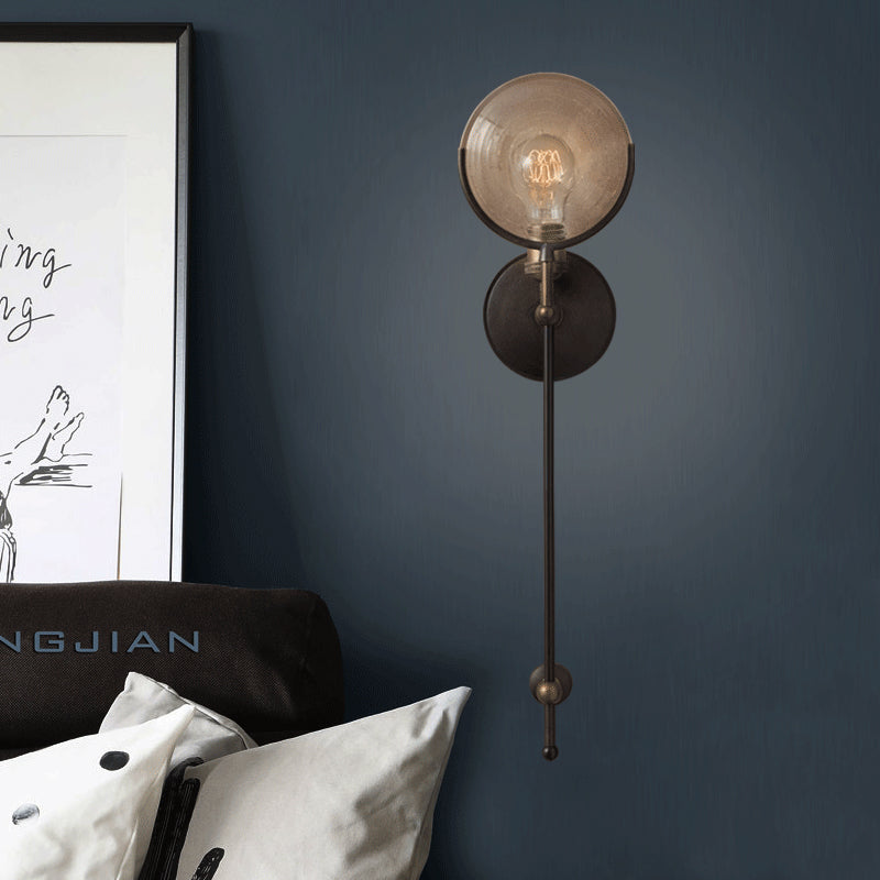 Delira Wandlamp Metaal Glasbol Zwart
