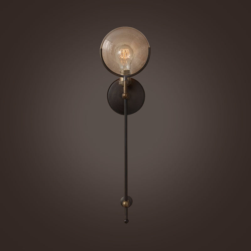 Delira Wandlamp Metaal Glasbol Zwart