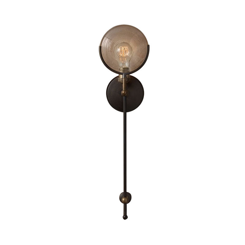 Delira Wandlamp Metaal Glasbol Zwart