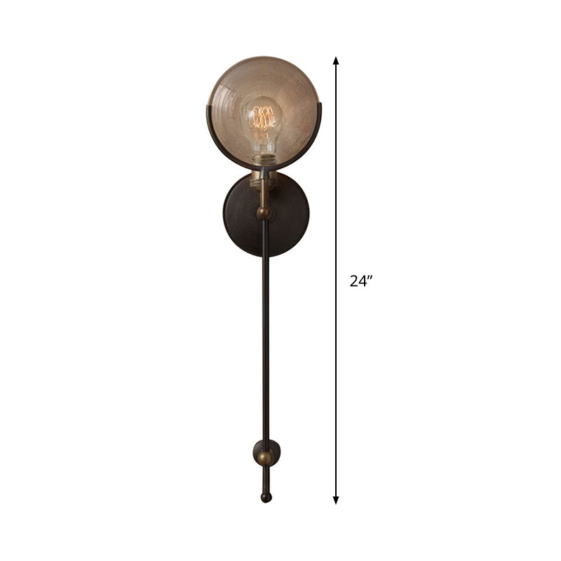 Delira Wandlamp Metaal Glasbol Zwart