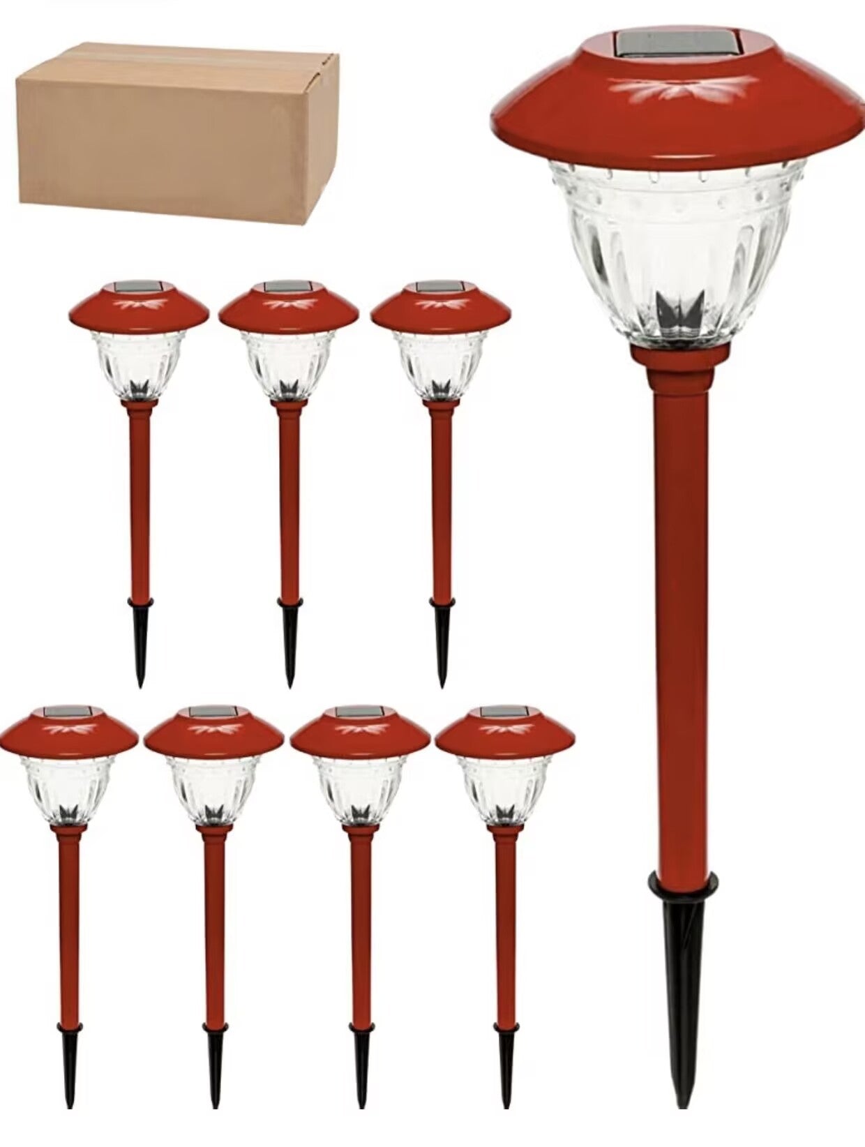 Delira Solar Padverlichting Set van 8 RVS Buitenlampen