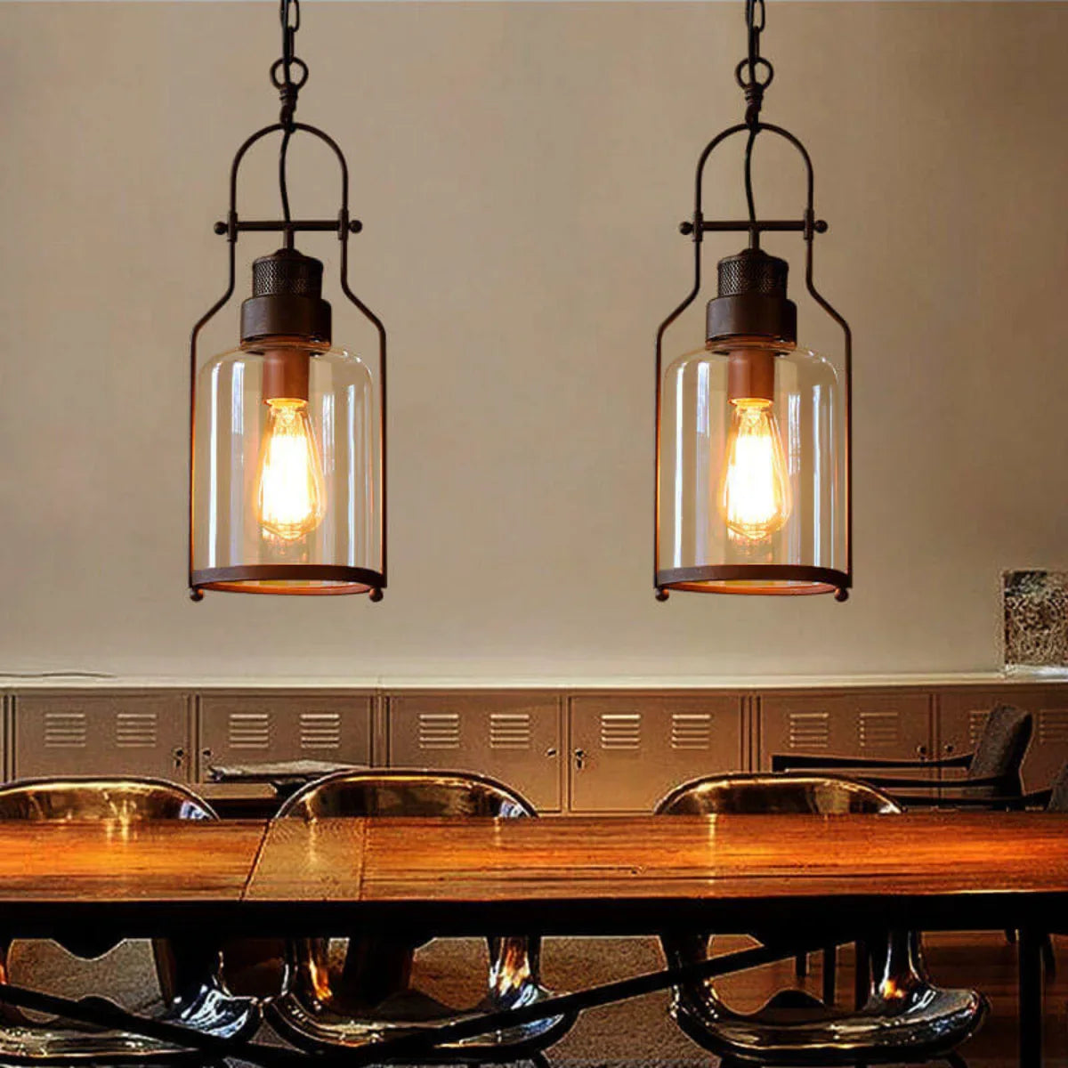 Delira Hanglamp Industrieel Glas Vintage