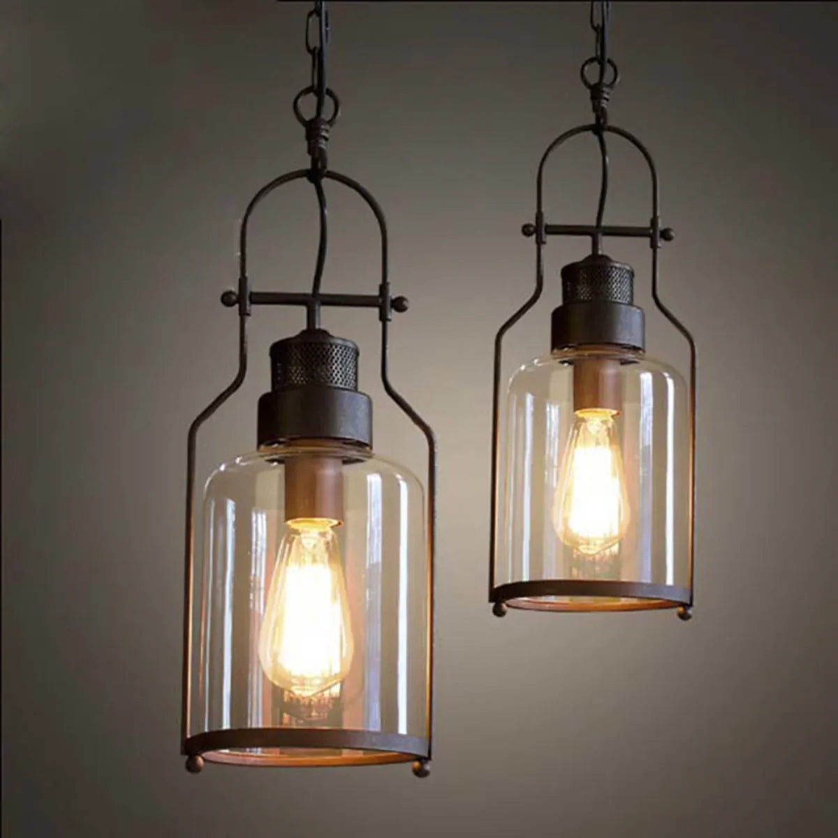 Delira Hanglamp Industrieel Glas Vintage