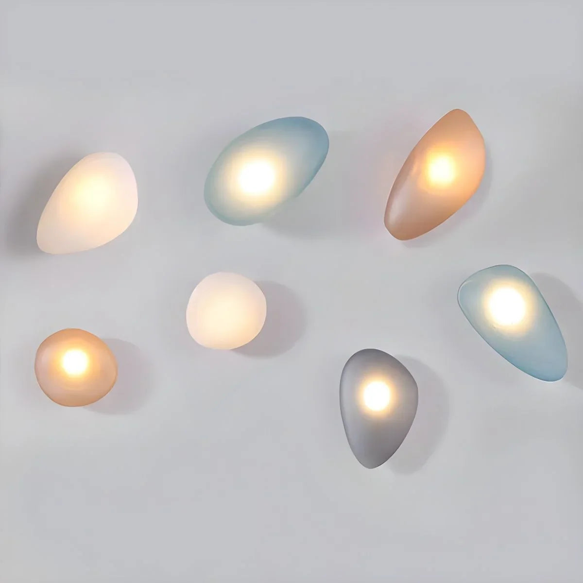 Delira Wandlamp Glas Pebble Kleuren