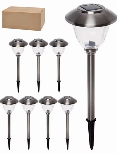 Delira Solar Padverlichting Set van 8 RVS Buitenlampen