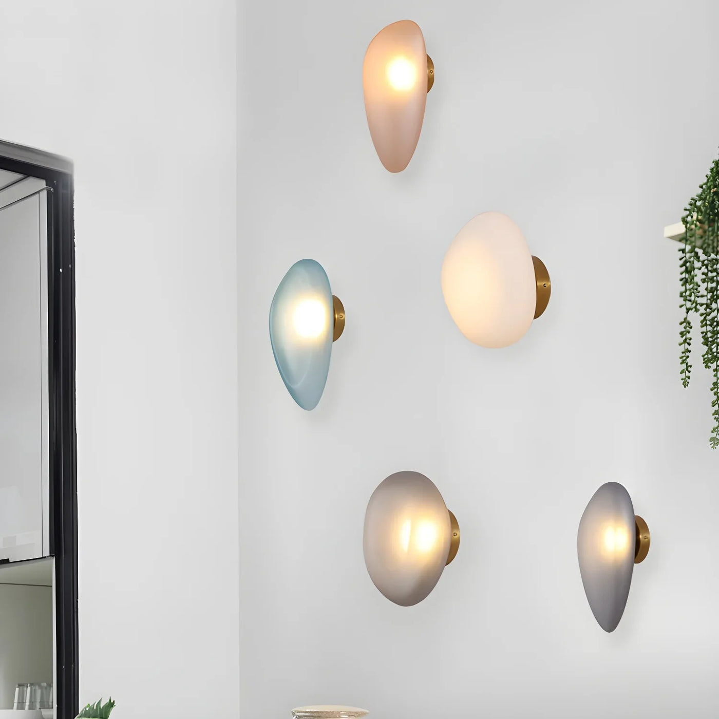 Delira Wandlamp Glas Pebble Kleuren
