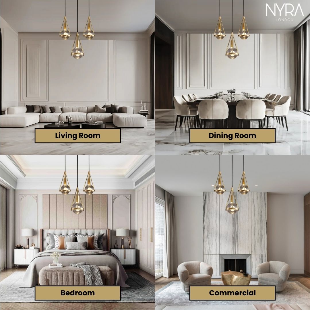 Delira Hanglamp Goud Bloemlicht