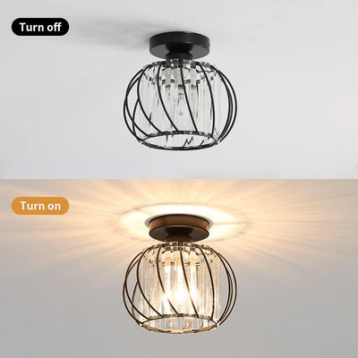 Delira Plafondlamp Glas Zwart Minimalistisch