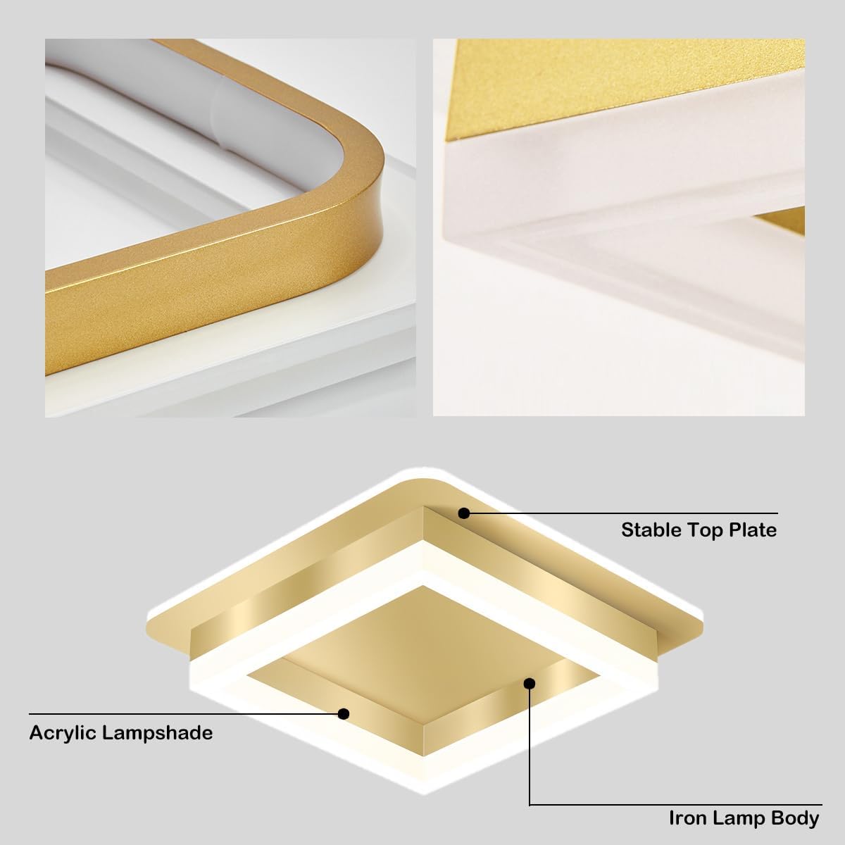 Delira Plafondlamp Vierkant LED Design