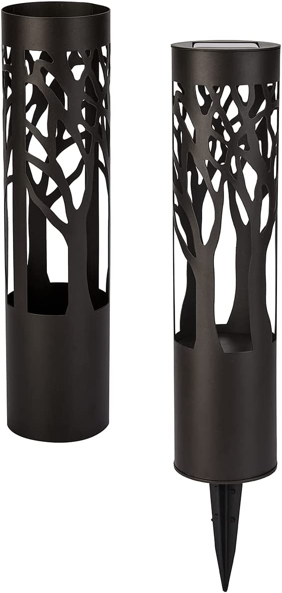 Delira Solar Padverlichting Set van 2 Bronskleurige Tuinlampen
