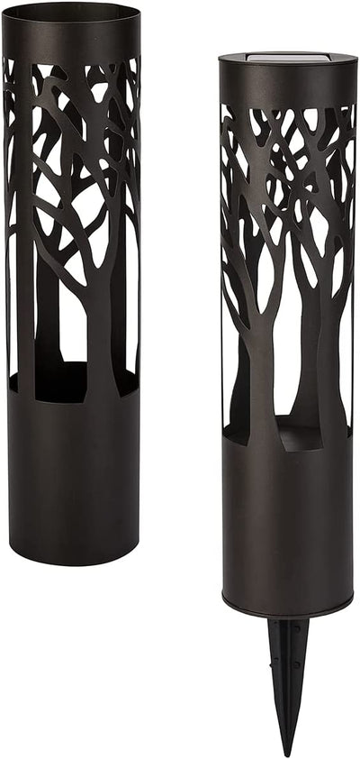 Delira Solar Padverlichting Set van 2 Bronskleurige Tuinlampen