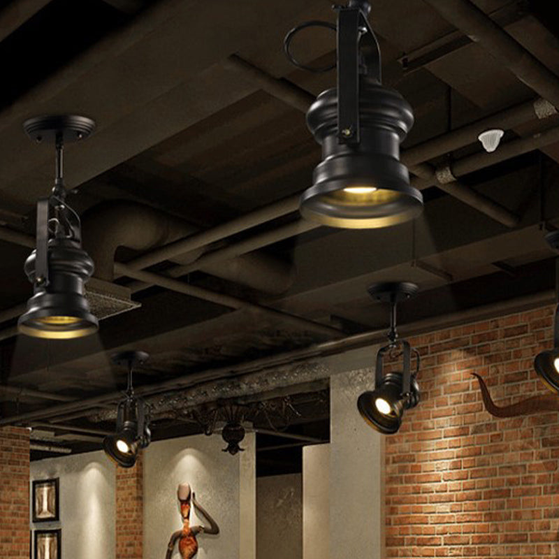 Delira Plafondlamp Zwart Industrieel Spotlicht