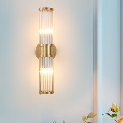 Delira Wandlamp Goud Kristallen Cilinder