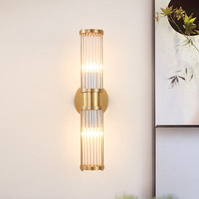 Delira Wandlamp Goud Kristallen Cilinder