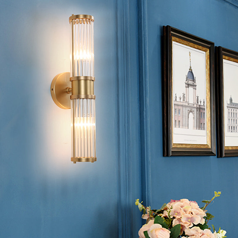 Delira Wandlamp Goud Kristallen Cilinder