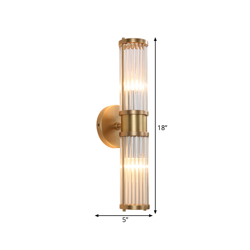 Delira Wandlamp Goud Kristallen Cilinder