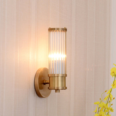 Delira Wandlamp Goud Kristallen Cilinder