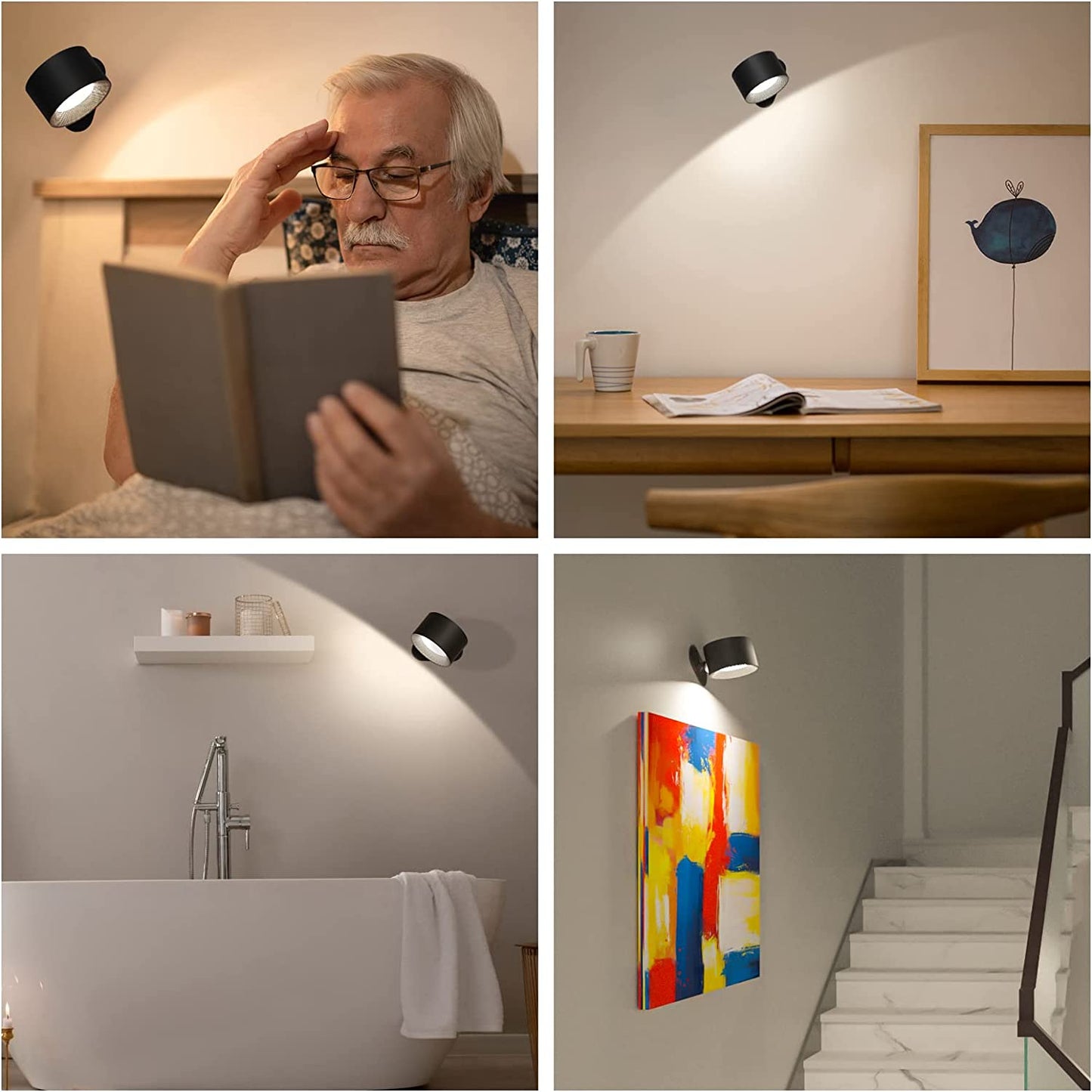 LumaFlex™ - Oplaadbare Draadloze Muurlamp