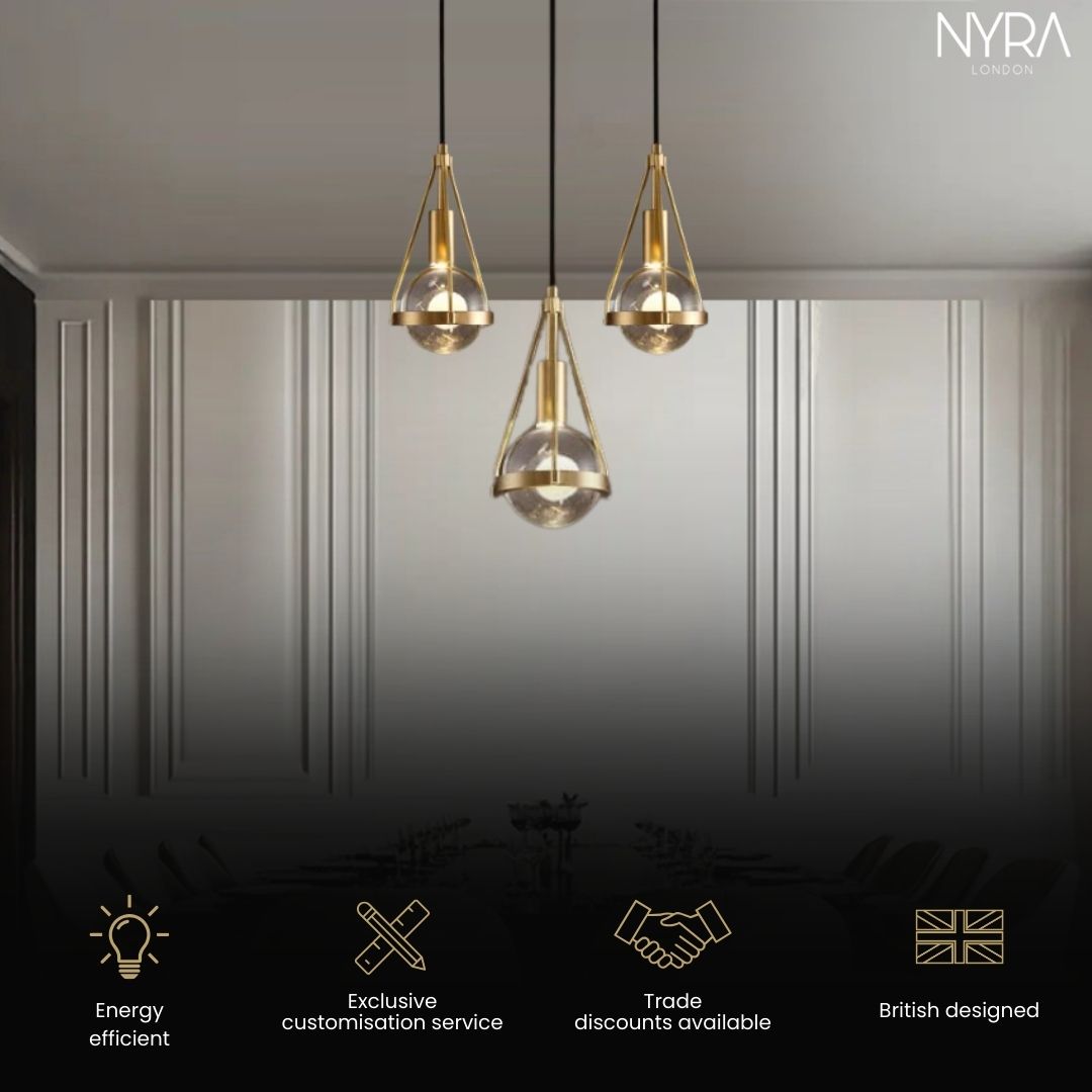 Delira Hanglamp Goud Bloemlicht