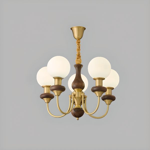 Delira Kroonluchter Glas En Hout