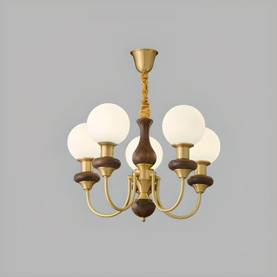 Delira Kroonluchter Glas En Hout
