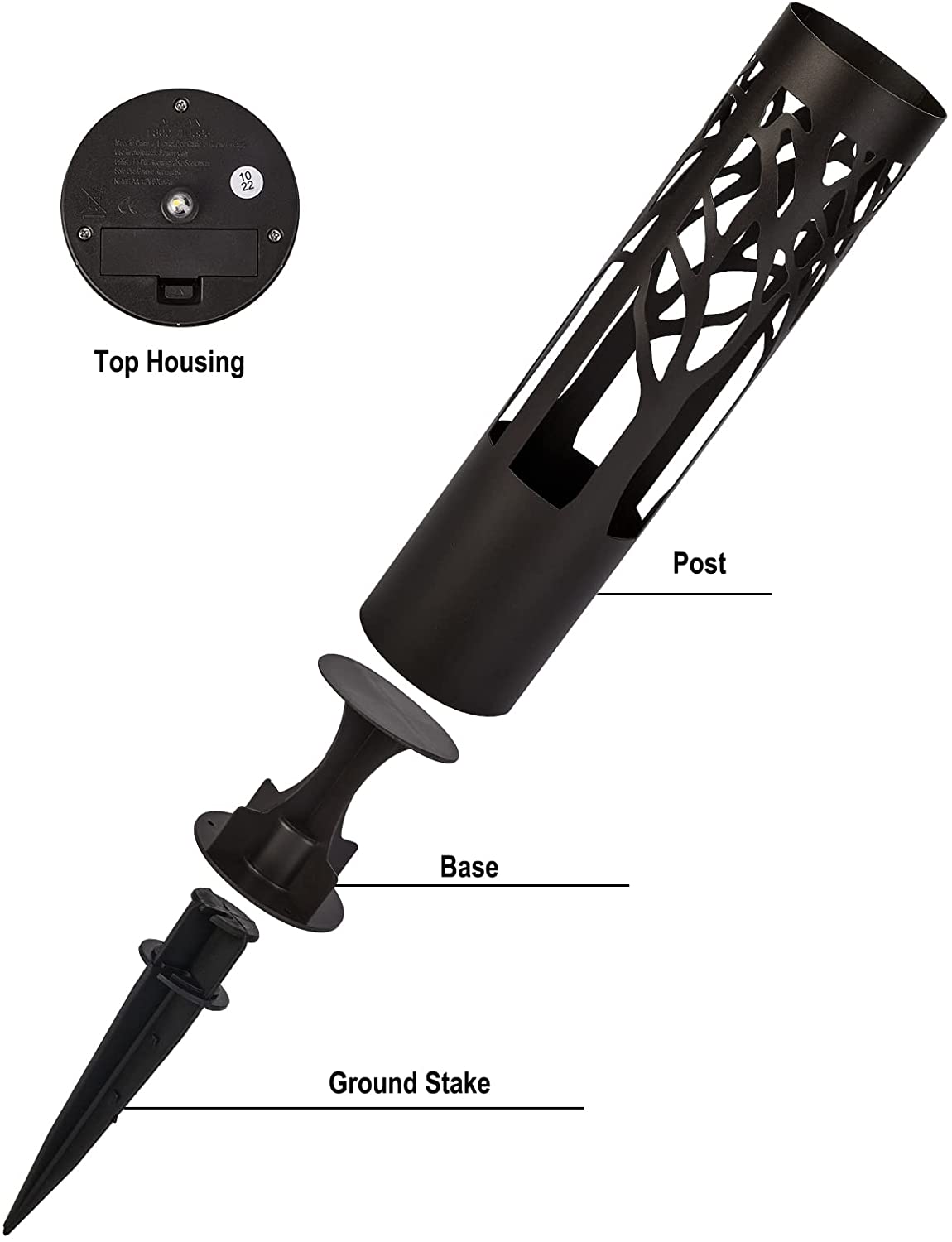 Delira Solar Padverlichting Set van 2 Bronskleurige Tuinlampen
