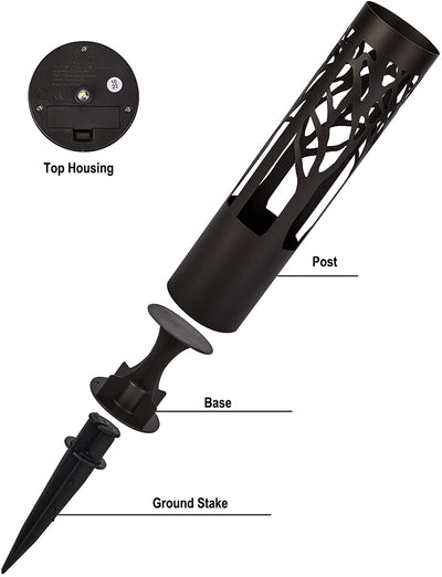 Delira Solar Padverlichting Set van 2 Bronskleurige Tuinlampen
