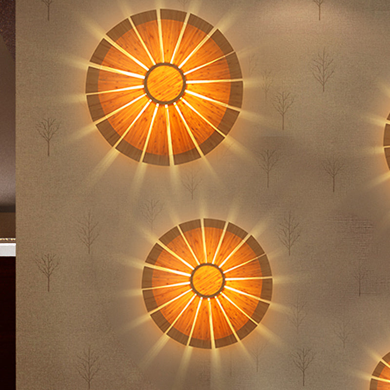 Delira Wandlamp Hout Rond Modern